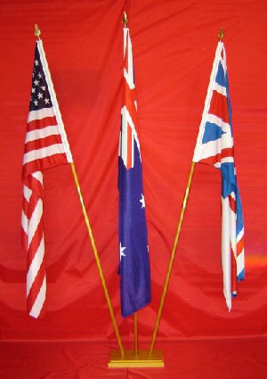 Hire indoor Flagpole Timber 2400mm H