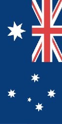 Vertical Ceiling Drop Australian Flag