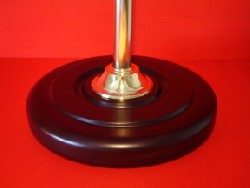 Polished Walnut Flagpole Base & Brass Collar