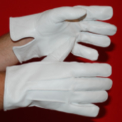 Flagpole Parade Drill Gloves - Leather White