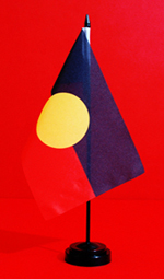 NAIDOC Aboriginal Table Flag Stand Official Licensed Suppliers by Adwareflags.com