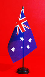 NAIDOC Table Flag Australian Table Flag stand by Adwareflags.com